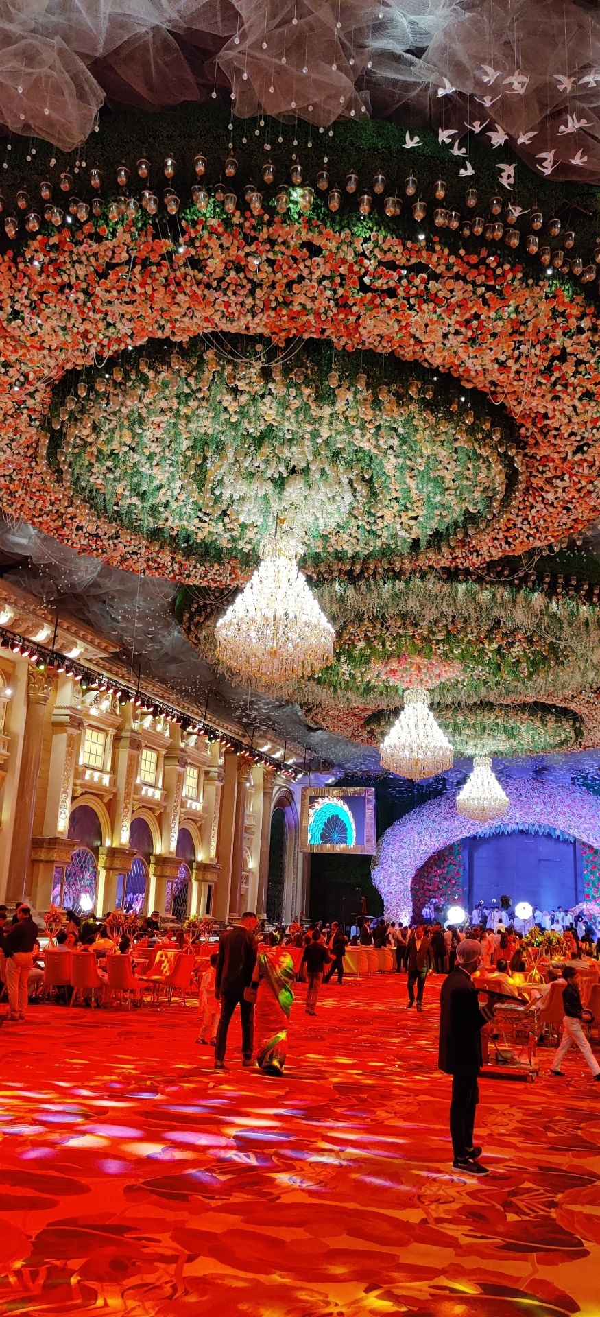 Warm chandeliers at Golden Apple Luxury Destination
